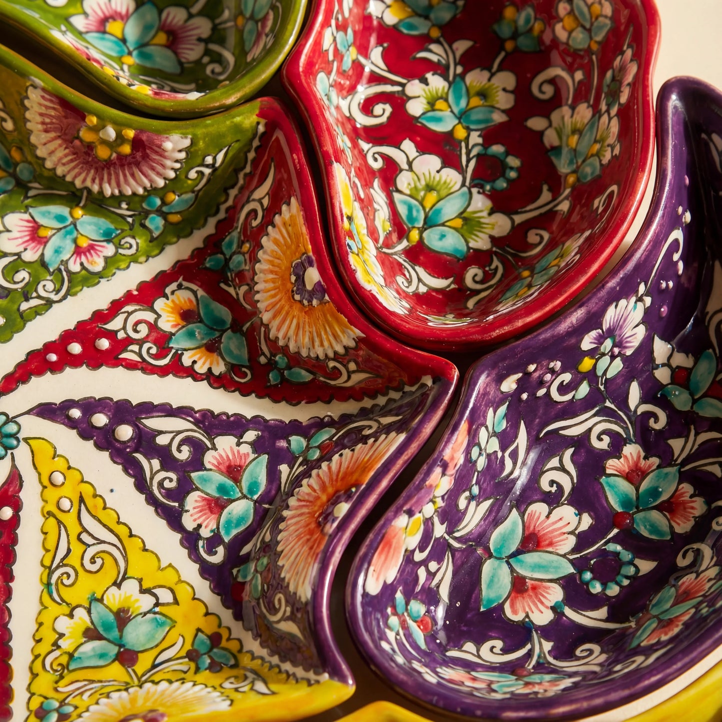 Jeweled Crescent - Multi-Compartment Serving Set