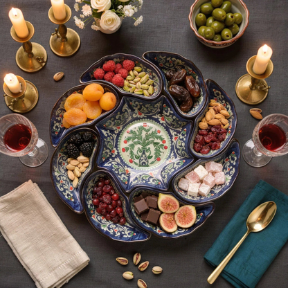 Pomegranate Spiral - Multi-Compartment Serving Set