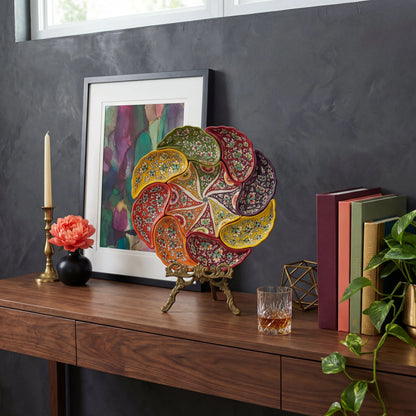 Jeweled Crescent  - Multi-Compartment Serving Set