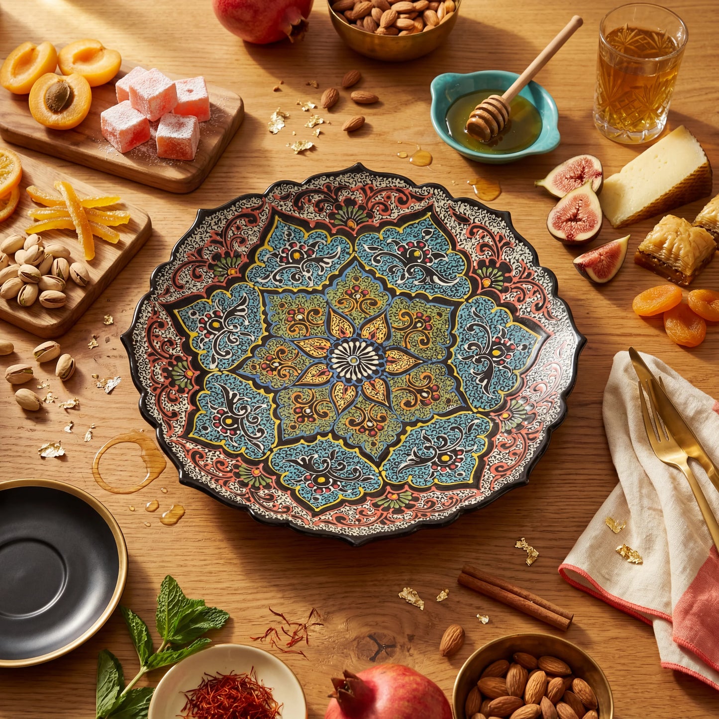 Golden Arabesque – Rishtan Heritage Plate