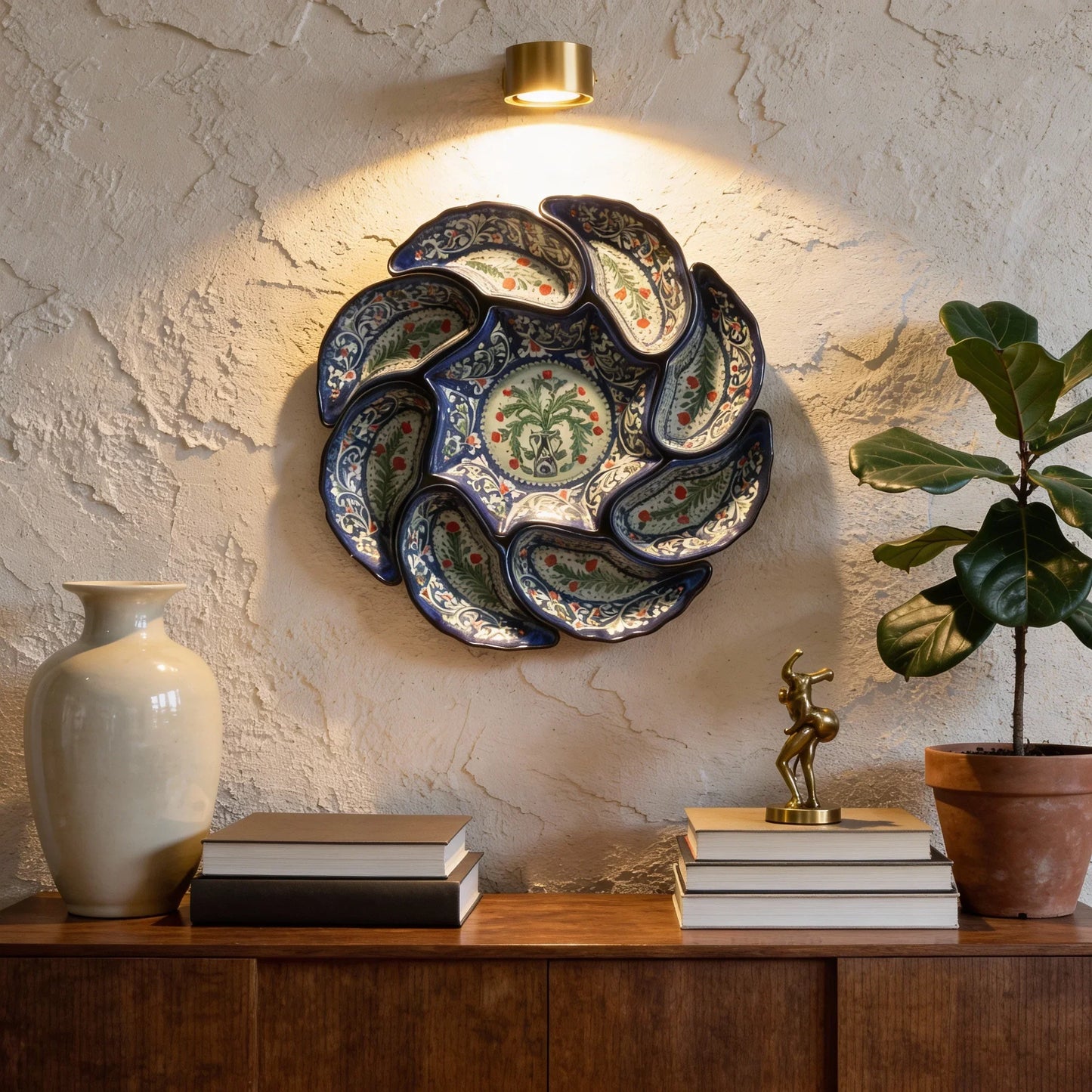 Pomegranate Spiral - Multi-Compartment Serving Set