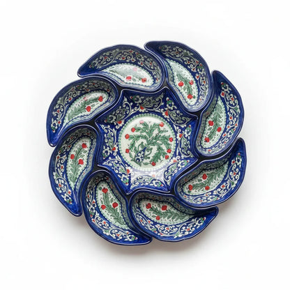 Pomegranate Spiral - Multi-Compartment Serving Set